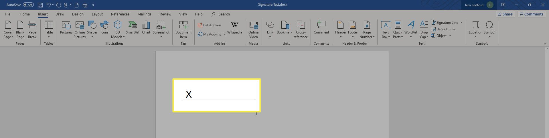 how to insert digital signature in word mobile